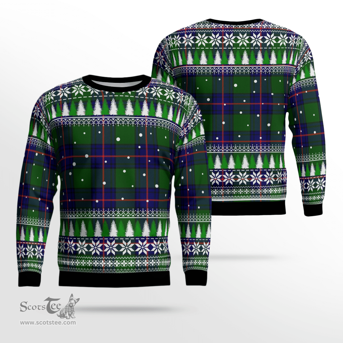 Scottish Shaw Modern Clan Tartan Christmas Ugly Sweater - Plaid Family Ugly Sweater Scottish Plaid Tartan Plaid - ScotsTee - scotstee.com