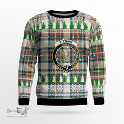 Scottish Stewart Dress Ancient Clan Crest Tartan Christmas Ugly Sweater - Plaid Family Ugly Sweater Scottish Plaid Tartan Plaid - ScotsTee - scotstee.com