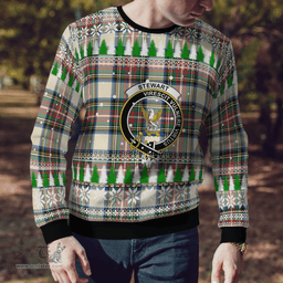 Scottish Stewart Dress Ancient Clan Crest Tartan Christmas Ugly Sweater - Plaid Family Ugly Sweater Scottish Plaid Tartan Plaid - ScotsTee - scotstee.com