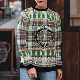 Scottish Stewart Dress Ancient Clan Crest Tartan Christmas Ugly Sweater - Plaid Family Ugly Sweater Scottish Plaid Tartan Plaid - ScotsTee - scotstee.com