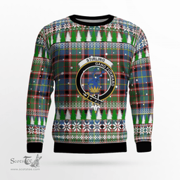 Scottish Stirling (of Cadder-Present Chief) Clan Crest Tartan Christmas Ugly Sweater - Plaid Family Ugly Sweater Scottish Plaid Tartan Plaid - ScotsTee - scotstee.com