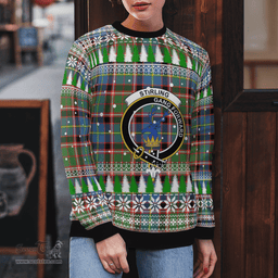 Scottish Stirling (of Cadder-Present Chief) Clan Crest Tartan Christmas Ugly Sweater - Plaid Family Ugly Sweater Scottish Plaid Tartan Plaid - ScotsTee - scotstee.com
