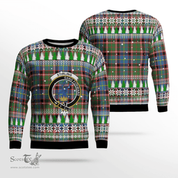 Scottish Stirling (of Cadder-Present Chief) Clan Crest Tartan Christmas Ugly Sweater - Plaid Family Ugly Sweater Scottish Plaid Tartan Plaid - ScotsTee - scotstee.com