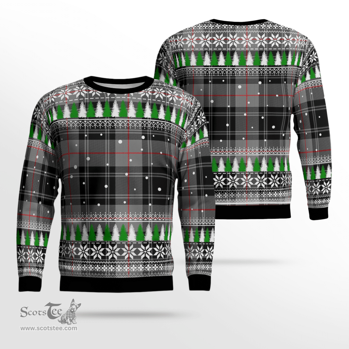 Scottish Moffat Modern Clan Tartan Christmas Ugly Sweater - Plaid Family Ugly Sweater Scottish Plaid Tartan Plaid - ScotsTee - scotstee.com
