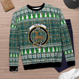 Scottish Scott Green Ancient Clan Crest Tartan Christmas Ugly Sweater - Plaid Family Ugly Sweater Scottish Plaid Tartan Plaid - ScotsTee - scotstee.com