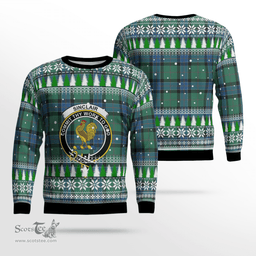 Scottish Sinclair Hunting Ancient Clan Crest Tartan Christmas Ugly Sweater - Plaid Family Ugly Sweater Scottish Plaid Tartan Plaid - ScotsTee - scotstee.com