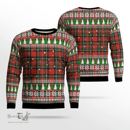 Scottish Stewart (of Appin) Clan Tartan Christmas Ugly Sweater - Plaid Family Ugly Sweater Scottish Plaid Tartan Plaid - ScotsTee - scotstee.com