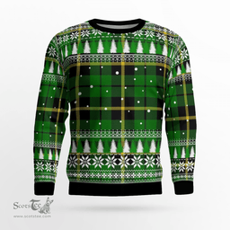 Scottish Wallace Hunting Green Clan Tartan Christmas Ugly Sweater - Plaid Family Ugly Sweater Scottish Plaid Tartan Plaid - ScotsTee - scotstee.com