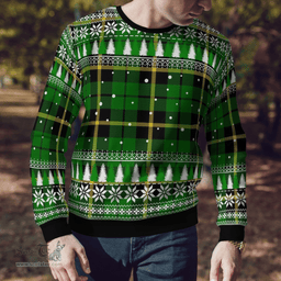 Scottish Wallace Hunting Green Clan Tartan Christmas Ugly Sweater - Plaid Family Ugly Sweater Scottish Plaid Tartan Plaid - ScotsTee - scotstee.com