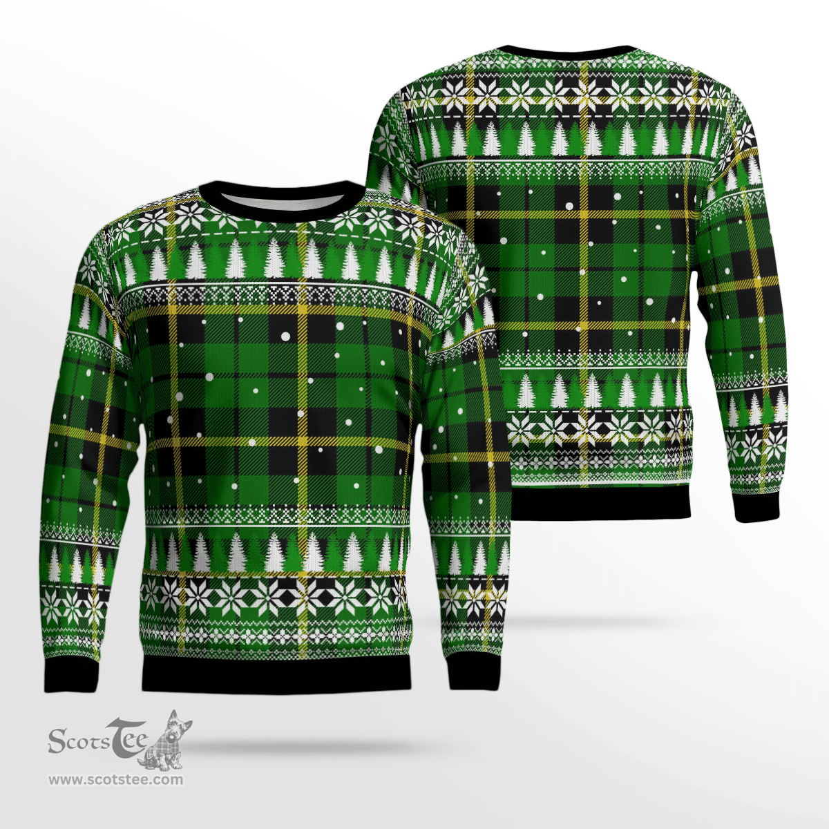Scottish Wallace Hunting Green Clan Tartan Christmas Ugly Sweater - Plaid Family Ugly Sweater Scottish Plaid Tartan Plaid - ScotsTee - scotstee.com