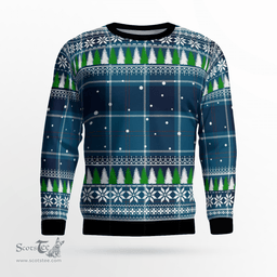 Scottish US Navy Clan Tartan Christmas Ugly Sweater - Plaid Family Ugly Sweater Scottish Plaid Tartan Plaid - ScotsTee - scotstee.com
