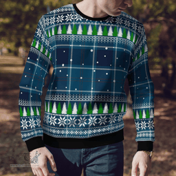 Scottish US Navy Clan Tartan Christmas Ugly Sweater - Plaid Family Ugly Sweater Scottish Plaid Tartan Plaid - ScotsTee - scotstee.com