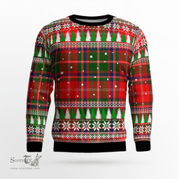 Scottish Somerville Modern Clan Tartan Christmas Ugly Sweater - Plaid Family Ugly Sweater Scottish Plaid Tartan Plaid - ScotsTee - scotstee.com