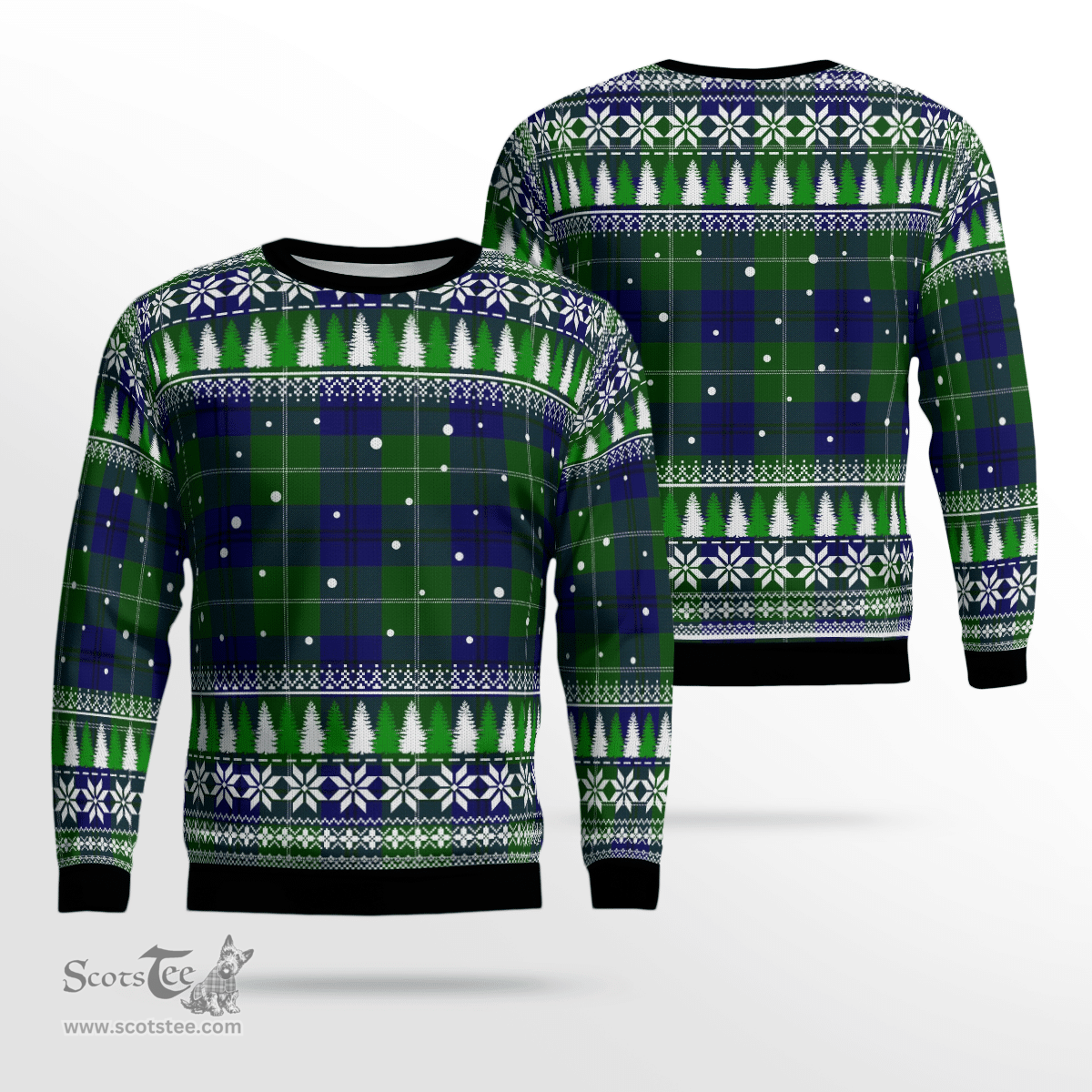 Scottish Oliphant Modern Clan Tartan Christmas Ugly Sweater - Plaid Family Ugly Sweater Scottish Plaid Tartan Plaid - ScotsTee - scotstee.com