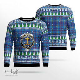 Scottish Mercer Modern Clan Crest Tartan Christmas Ugly Sweater - Plaid Family Ugly Sweater Scottish Plaid Tartan Plaid - ScotsTee - scotstee.com