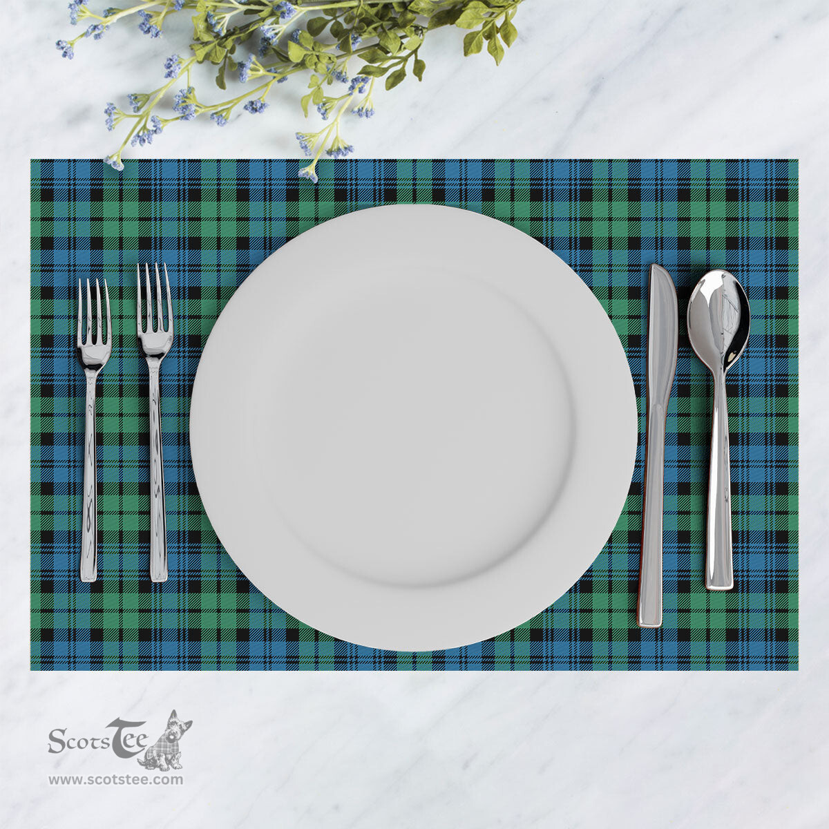 Scottish Campbell Ancient 01 Clan Tartan Placemat - Tartan Kitchen Decor Scottish Plaid Tartan Plaid - ScotsTee - scotstee.com