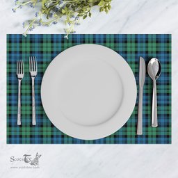 Scottish Campbell Ancient 01 Clan Tartan Placemat - Tartan Kitchen Decor Scottish Plaid Tartan Plaid - ScotsTee - scotstee.com