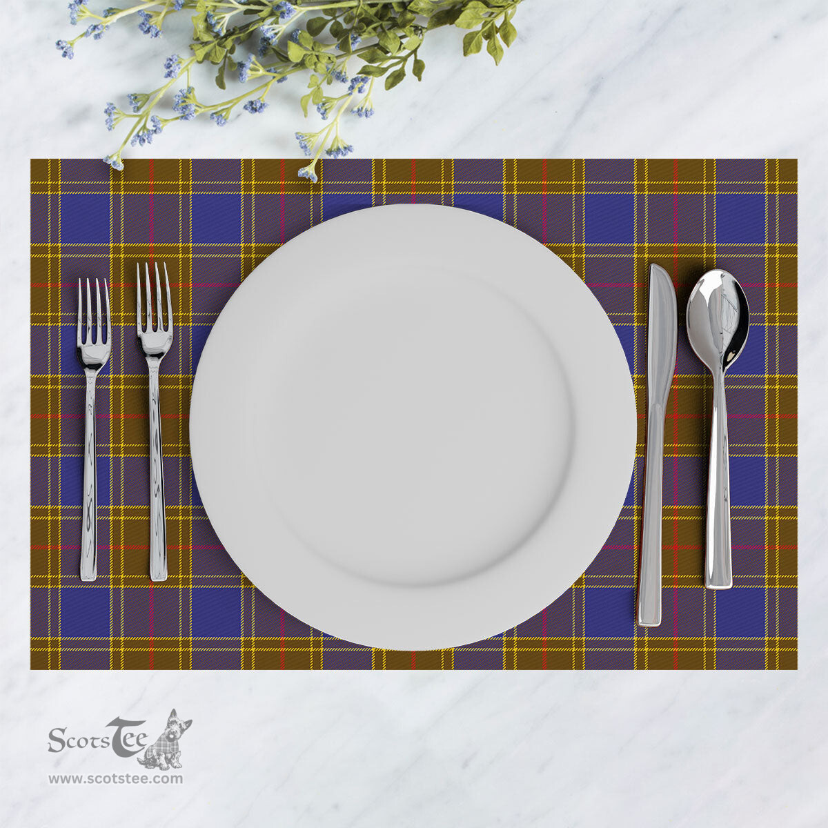 Scottish Balfour Modern Clan Tartan Placemat - Tartan Kitchen Decor Scottish Plaid Tartan Plaid - ScotsTee - scotstee.com