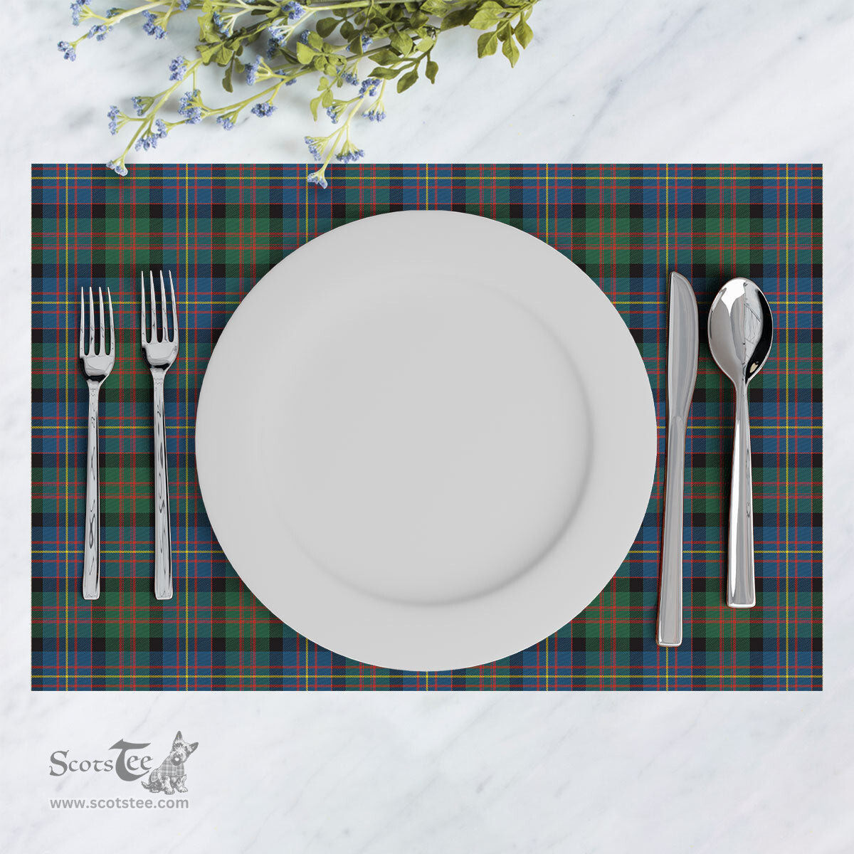 Scottish Cameron of Erracht Ancient Clan Tartan Placemat - Tartan Kitchen Decor Scottish Plaid Tartan Plaid - ScotsTee - scotstee.com