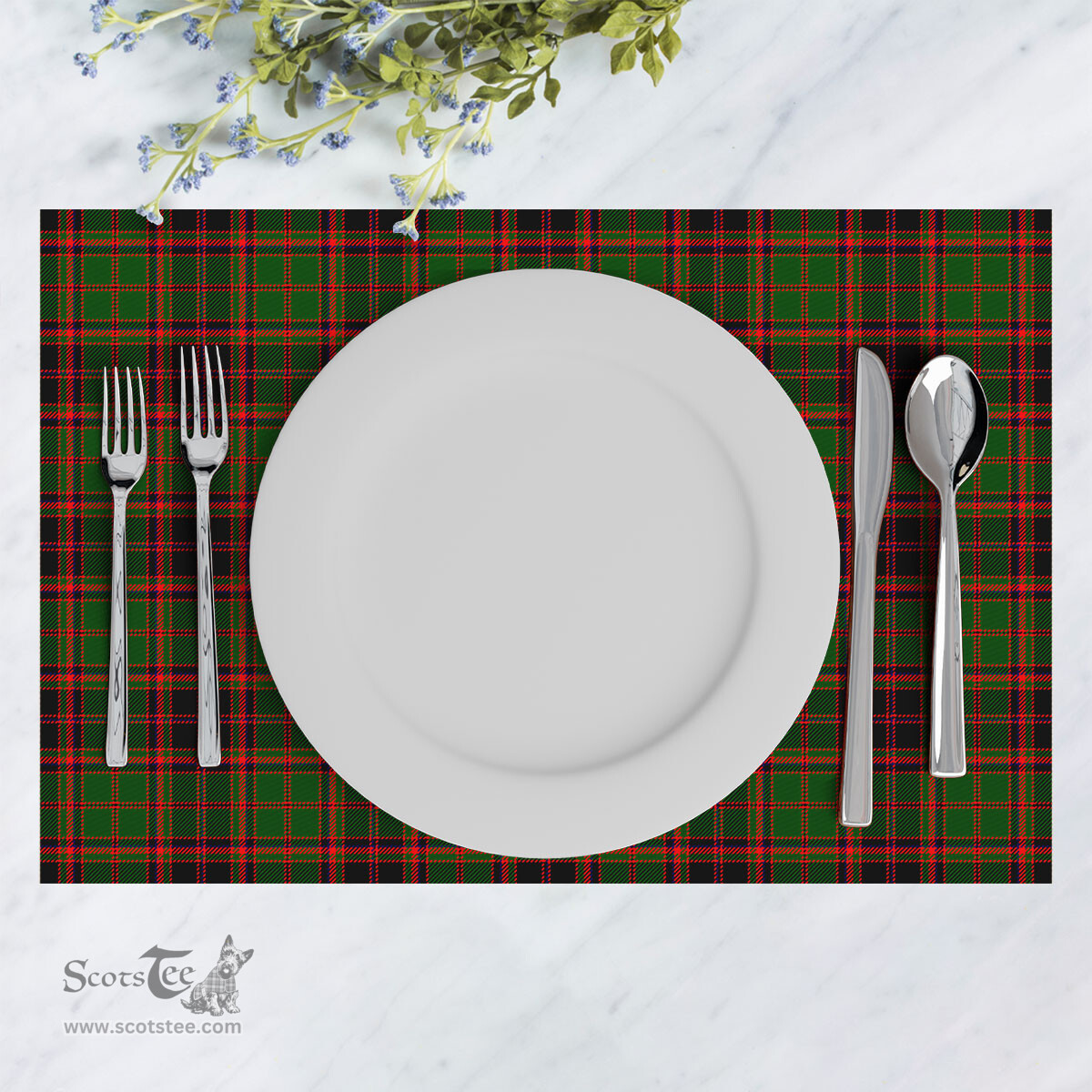 Scottish Buchan Modern Clan Tartan Placemat - Tartan Kitchen Decor Scottish Plaid Tartan Plaid - ScotsTee - scotstee.com