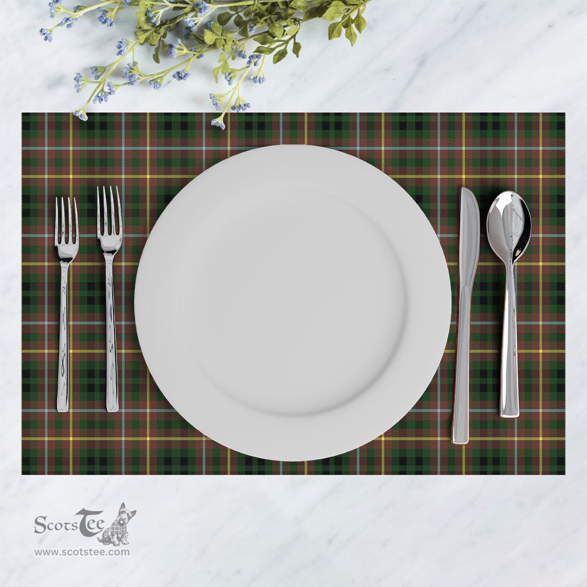 Scottish Buchanan Hunting Clan Tartan Placemat - Tartan Kitchen Decor Scottish Plaid Tartan Plaid - ScotsTee - scotstee.com