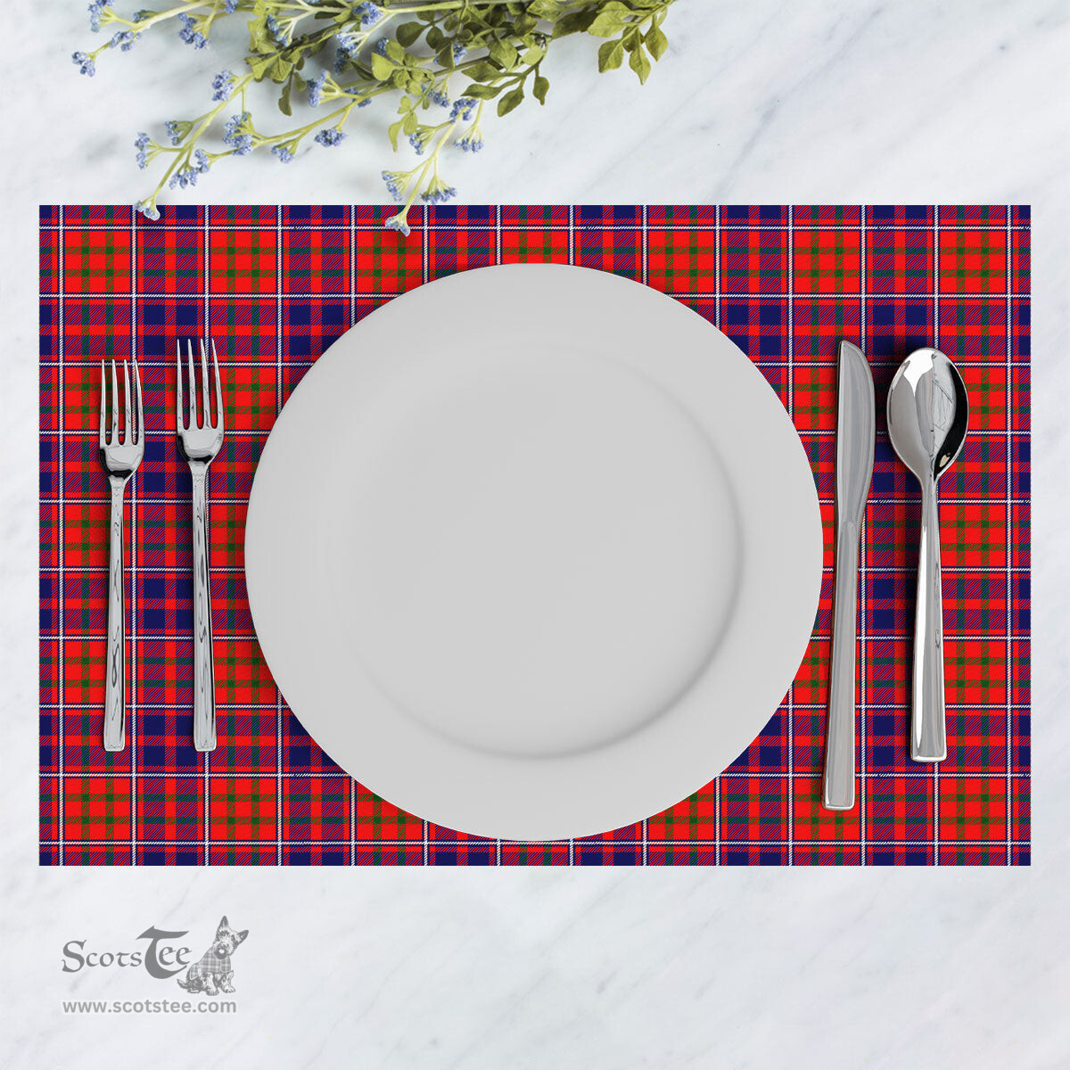 Scottish Cameron of Lochiel Modern Clan Tartan Placemat - Tartan Kitchen Decor Scottish Plaid Tartan Plaid - ScotsTee - scotstee.com