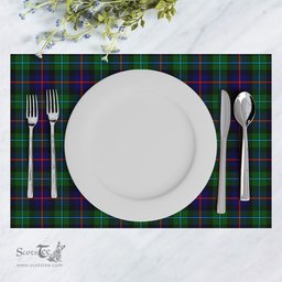 Scottish Calder (Calder-Campbell) Clan Tartan Placemat - Tartan Kitchen Decor Scottish Plaid Tartan Plaid - ScotsTee - scotstee.com