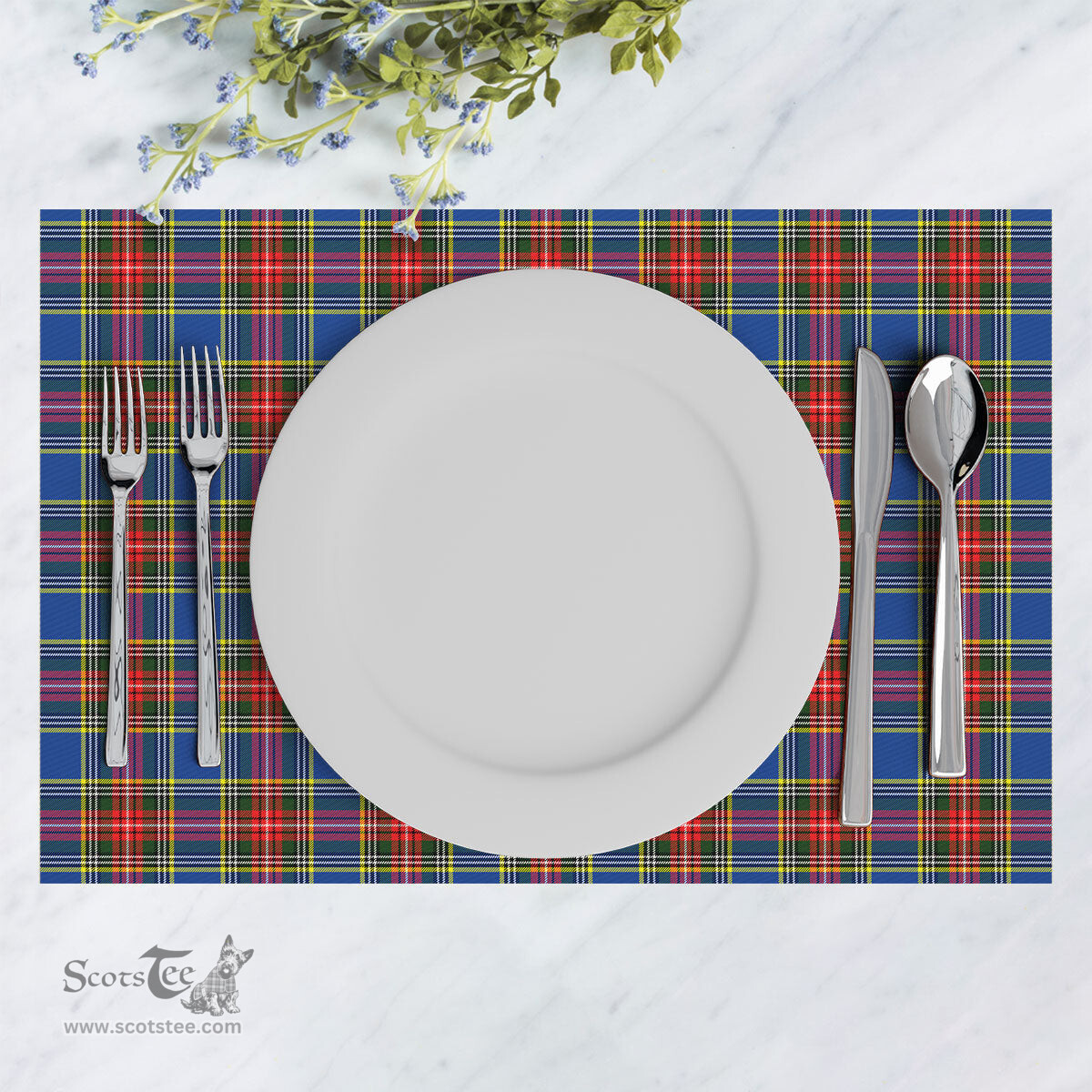 Scottish Beaton Modern Clan Tartan Placemat - Tartan Kitchen Decor Scottish Plaid Tartan Plaid - ScotsTee - scotstee.com