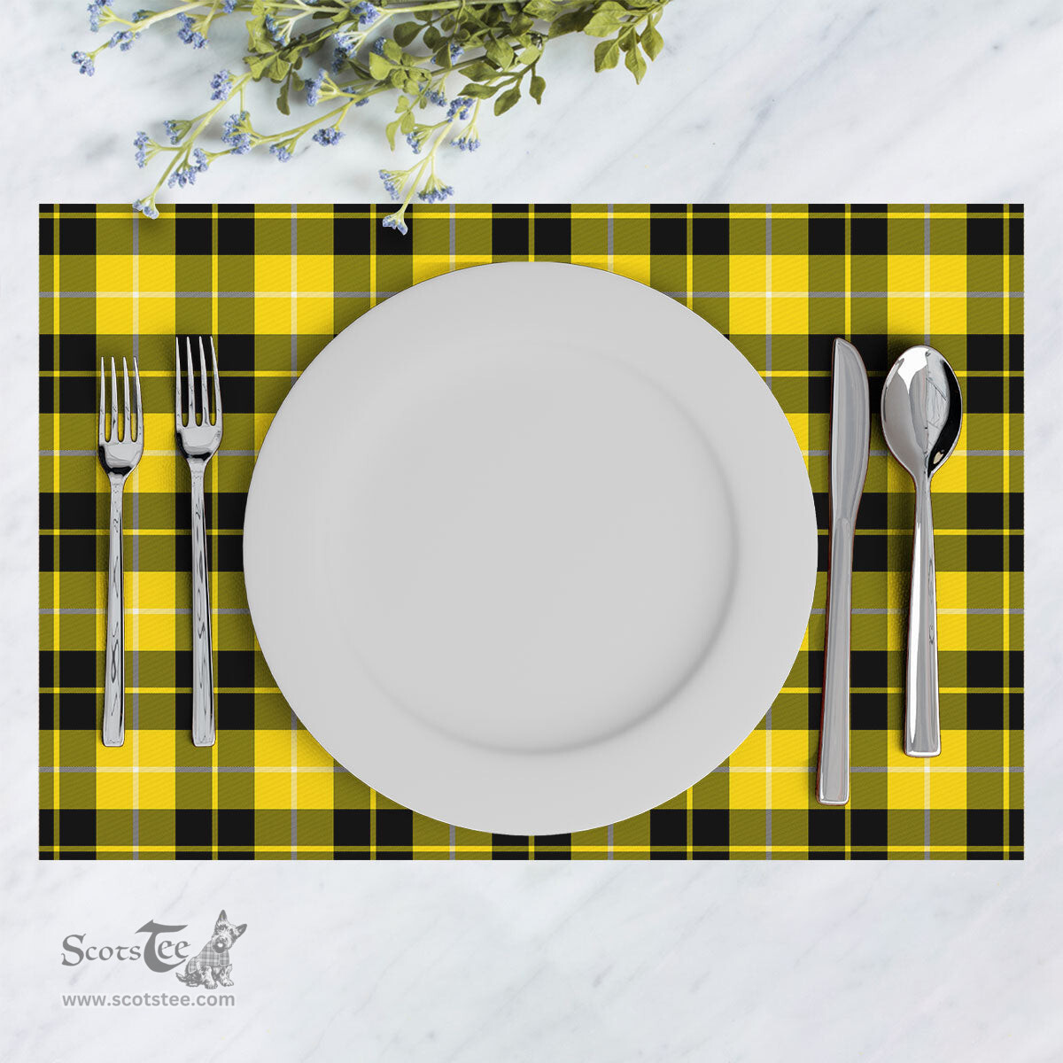 Scottish Barclay Dress Modern Clan Tartan Placemat - Tartan Kitchen Decor Scottish Plaid Tartan Plaid - ScotsTee - scotstee.com