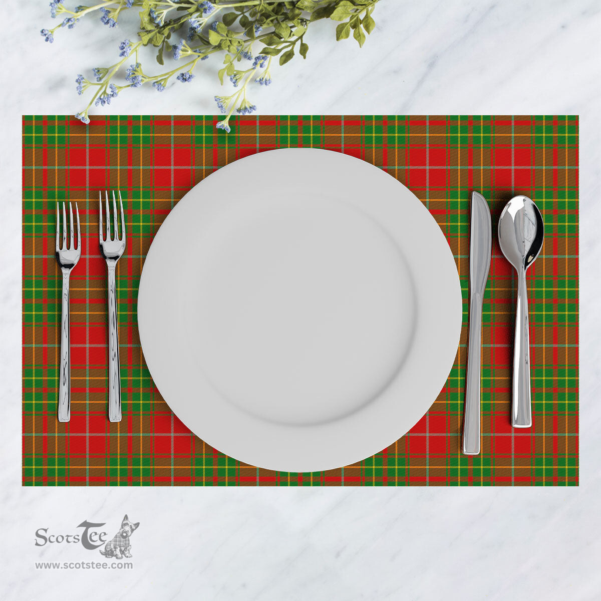Scottish Burnett Ancient Clan Tartan Placemat - Tartan Kitchen Decor Scottish Plaid Tartan Plaid - ScotsTee - scotstee.com