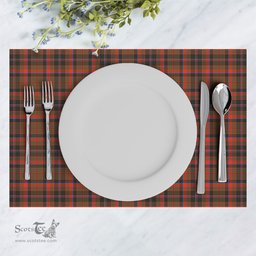 Scottish Cumming Hunting Weathered Clan Tartan Placemat - Tartan Kitchen Decor Scottish Plaid Tartan Plaid - ScotsTee - scotstee.com