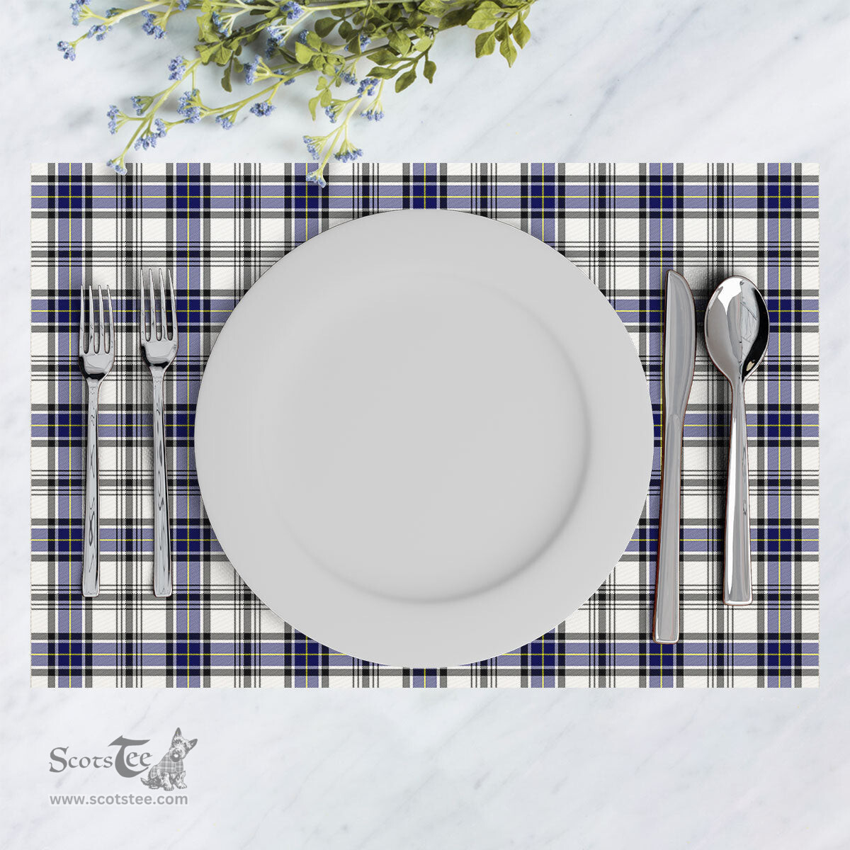 Scottish Hannay Modern Clan Tartan Placemat - Tartan Kitchen Decor Scottish Plaid Tartan Plaid - ScotsTee - scotstee.com