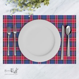 Scottish Graham of Menteith Red Clan Tartan Placemat - Tartan Kitchen Decor Scottish Plaid Tartan Plaid - ScotsTee - scotstee.com