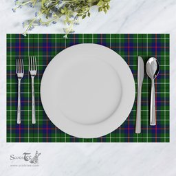 Scottish Duncan Modern Clan Tartan Placemat - Tartan Kitchen Decor Scottish Plaid Tartan Plaid - ScotsTee - scotstee.com