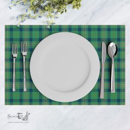 Scottish Kennedy Ancient Clan Tartan Placemat - Tartan Kitchen Decor Scottish Plaid Tartan Plaid - ScotsTee - scotstee.com