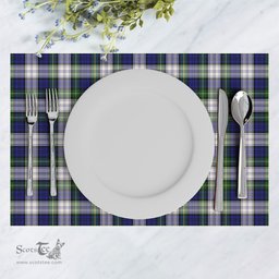 Scottish Gordon Dress Modern Clan Tartan Placemat - Tartan Kitchen Decor Scottish Plaid Tartan Plaid - ScotsTee - scotstee.com