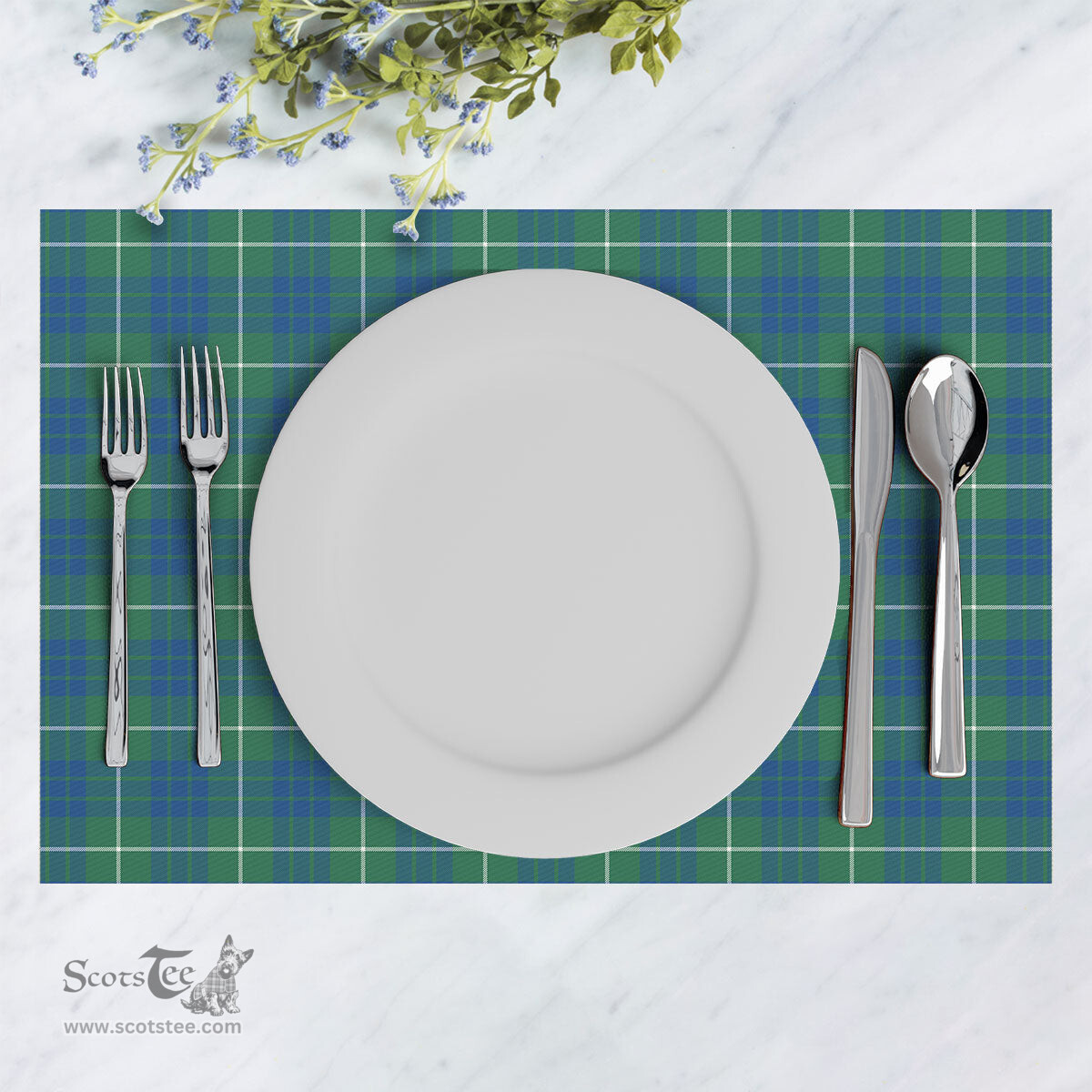 Scottish Hamilton Hunting Ancient Clan Tartan Placemat - Tartan Kitchen Decor Scottish Plaid Tartan Plaid - ScotsTee - scotstee.com