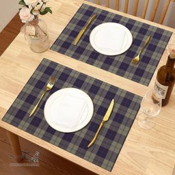 Scottish Cunningham Dress Blue Dancers Clan Tartan Placemat - Tartan Kitchen Decor Scottish Plaid Tartan Plaid - ScotsTee - scotstee.com