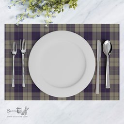 Scottish Cunningham Dress Blue Dancers Clan Tartan Placemat - Tartan Kitchen Decor Scottish Plaid Tartan Plaid - ScotsTee - scotstee.com