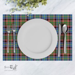 Scottish Glass Clan Tartan Placemat - Tartan Kitchen Decor Scottish Plaid Tartan Plaid - ScotsTee - scotstee.com