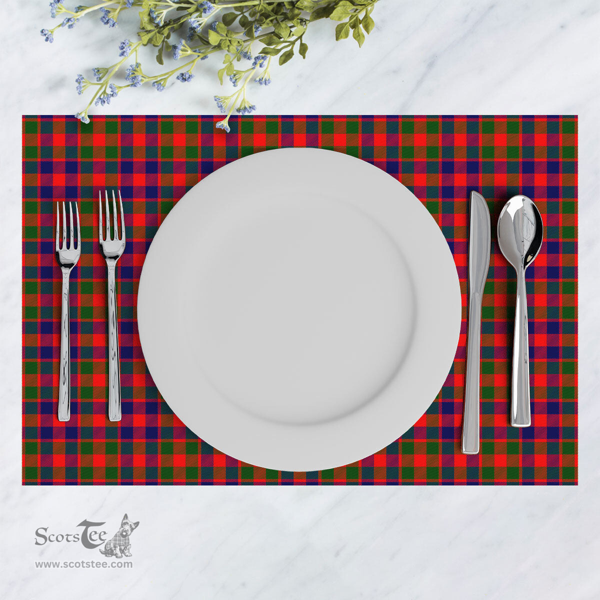 Scottish Gow (of Skeoch) Clan Tartan Placemat - Tartan Kitchen Decor Scottish Plaid Tartan Plaid - ScotsTee - scotstee.com