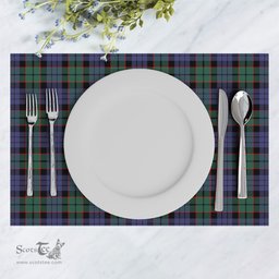 Scottish Fletcher Modern Clan Tartan Placemat - Tartan Kitchen Decor Scottish Plaid Tartan Plaid - ScotsTee - scotstee.com