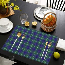 Scottish Hamilton Hunting Modern Clan Tartan Placemat - Tartan Kitchen Decor Scottish Plaid Tartan Plaid - ScotsTee - scotstee.com
