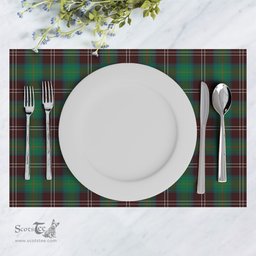 Scottish Chisholm Hunting Ancient Clan Tartan Placemat - Tartan Kitchen Decor Scottish Plaid Tartan Plaid - ScotsTee - scotstee.com