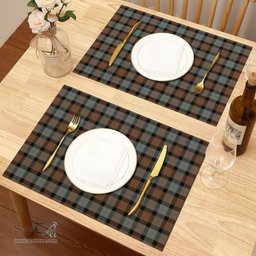 Scottish Gunn Weathered Clan Tartan Placemat - Tartan Kitchen Decor Scottish Plaid Tartan Plaid - ScotsTee - scotstee.com