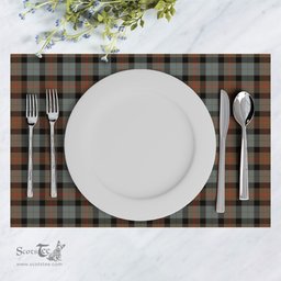 Scottish Gunn Weathered Clan Tartan Placemat - Tartan Kitchen Decor Scottish Plaid Tartan Plaid - ScotsTee - scotstee.com