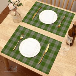 Scottish Cunningham Dress Green Dancers Clan Tartan Placemat - Tartan Kitchen Decor Scottish Plaid Tartan Plaid - ScotsTee - scotstee.com
