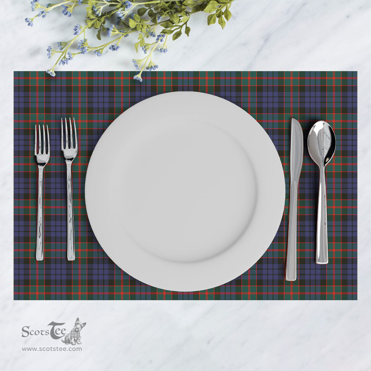 Scottish Fletcher of Dunans Clan Tartan Placemat - Tartan Kitchen Decor Scottish Plaid Tartan Plaid - ScotsTee - scotstee.com