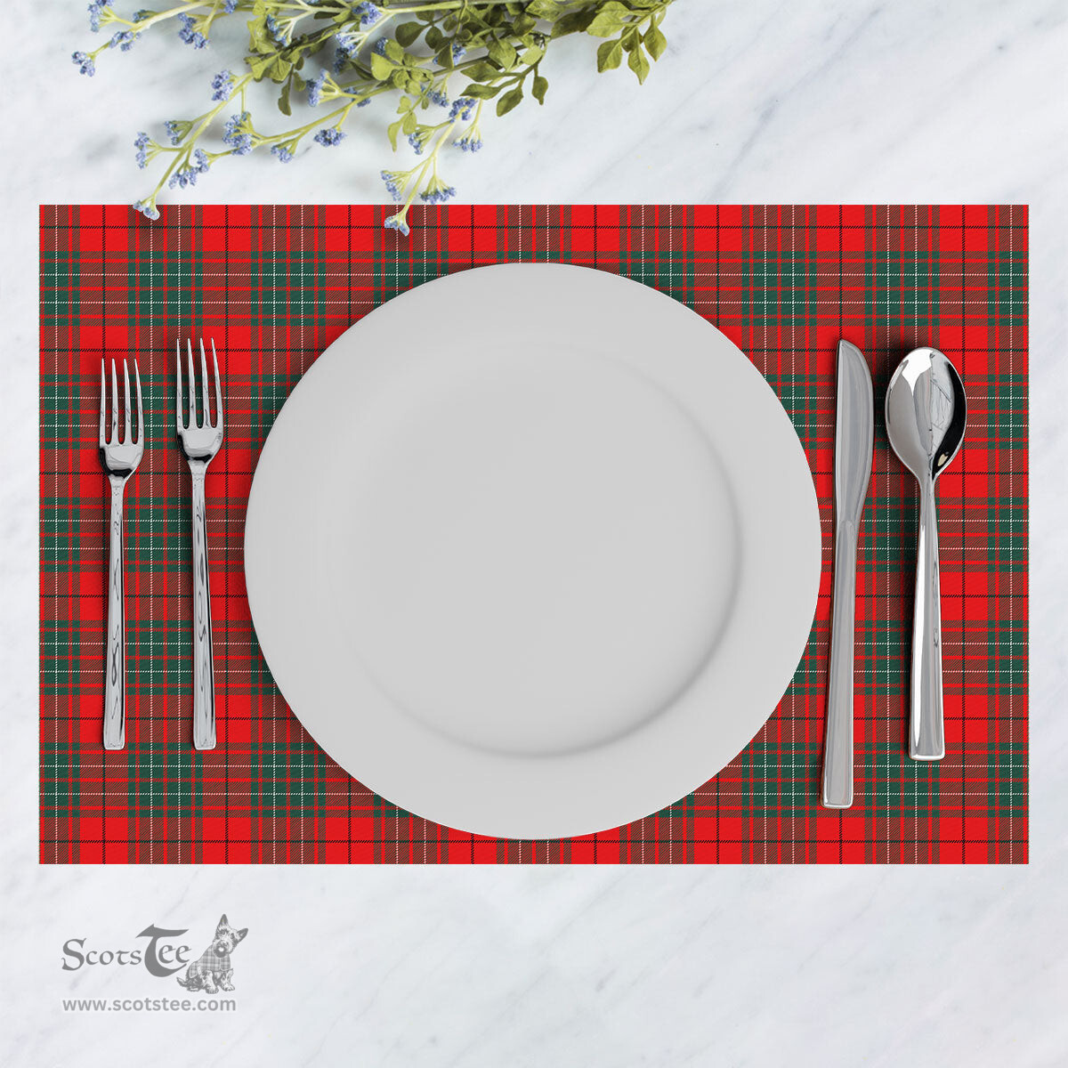 Scottish Cumming Modern Clan Tartan Placemat - Tartan Kitchen Decor Scottish Plaid Tartan Plaid - ScotsTee - scotstee.com