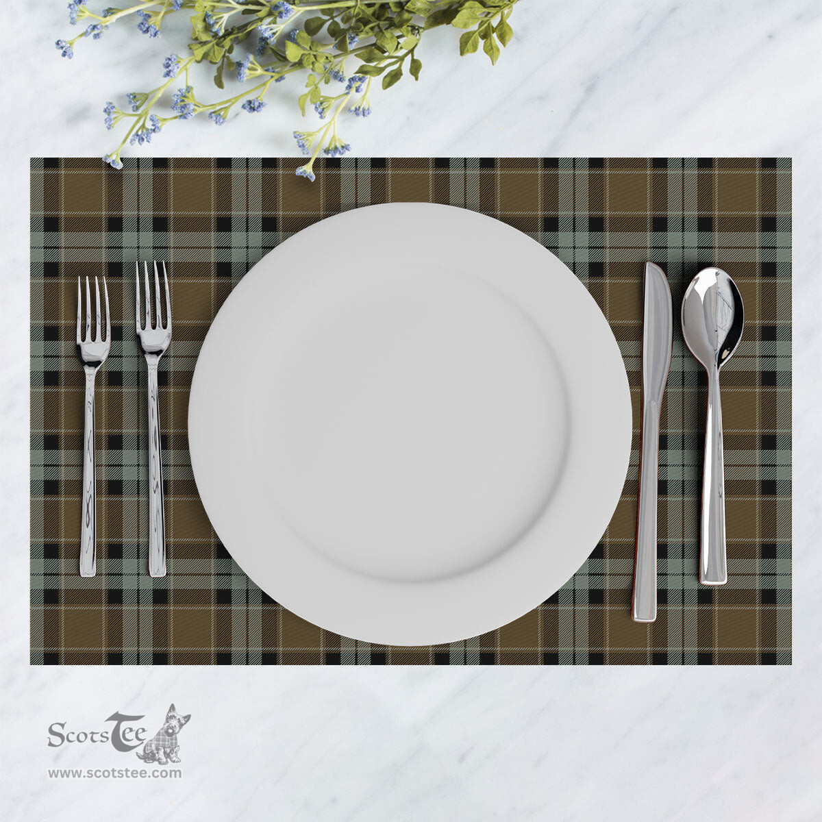 Scottish Graham of Menteith Weathered Clan Tartan Placemat - Tartan Kitchen Decor Scottish Plaid Tartan Plaid - ScotsTee - scotstee.com
